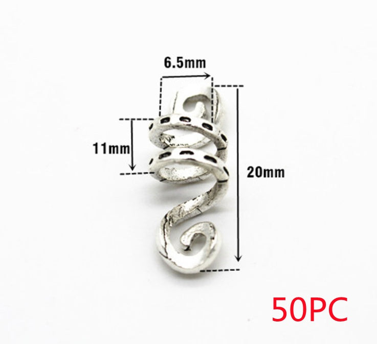 Silver Viking Spiral hair braid - 𝓢𝓱𝓸𝓹𝓵𝓮𝓬𝔂