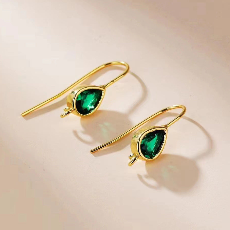 Minimalist Water Drop Zircon Ear Hook Accessories DIY Copper Plating - 𝓢𝓱𝓸𝓹𝓵𝓮𝓬𝔂