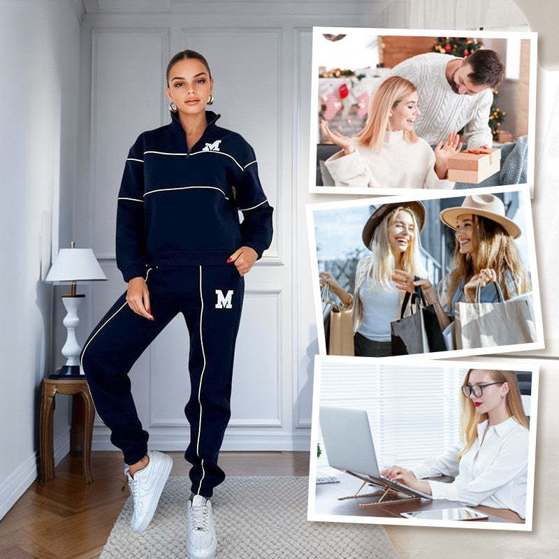 Womens 2 Piece Outfits Lounge Hoodless Pullover Sweatshirt Sweatsuit Sets Sweatshirt Baggy Fashion Sweatpants With Pockets - 𝓢𝓱𝓸𝓹𝓵𝓮𝓬𝔂
