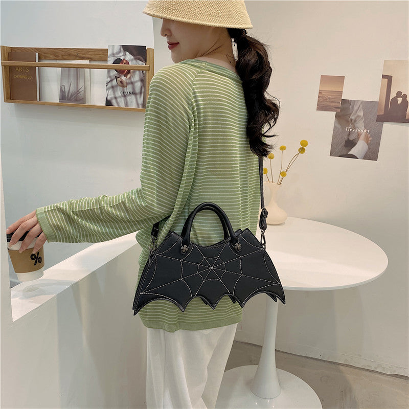 Halloween Spider Web Shape Shoulder Bags Personality Batgirl Tide Pu Handbags Fashoin Messenger Crossbody Bag - 𝓢𝓱𝓸𝓹𝓵𝓮𝓬𝔂