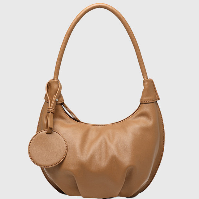 Portable Underarm Bag Leisure Soft Leather Versatile Shoulder Dumpling Bag - 𝓢𝓱𝓸𝓹𝓵𝓮𝓬𝔂