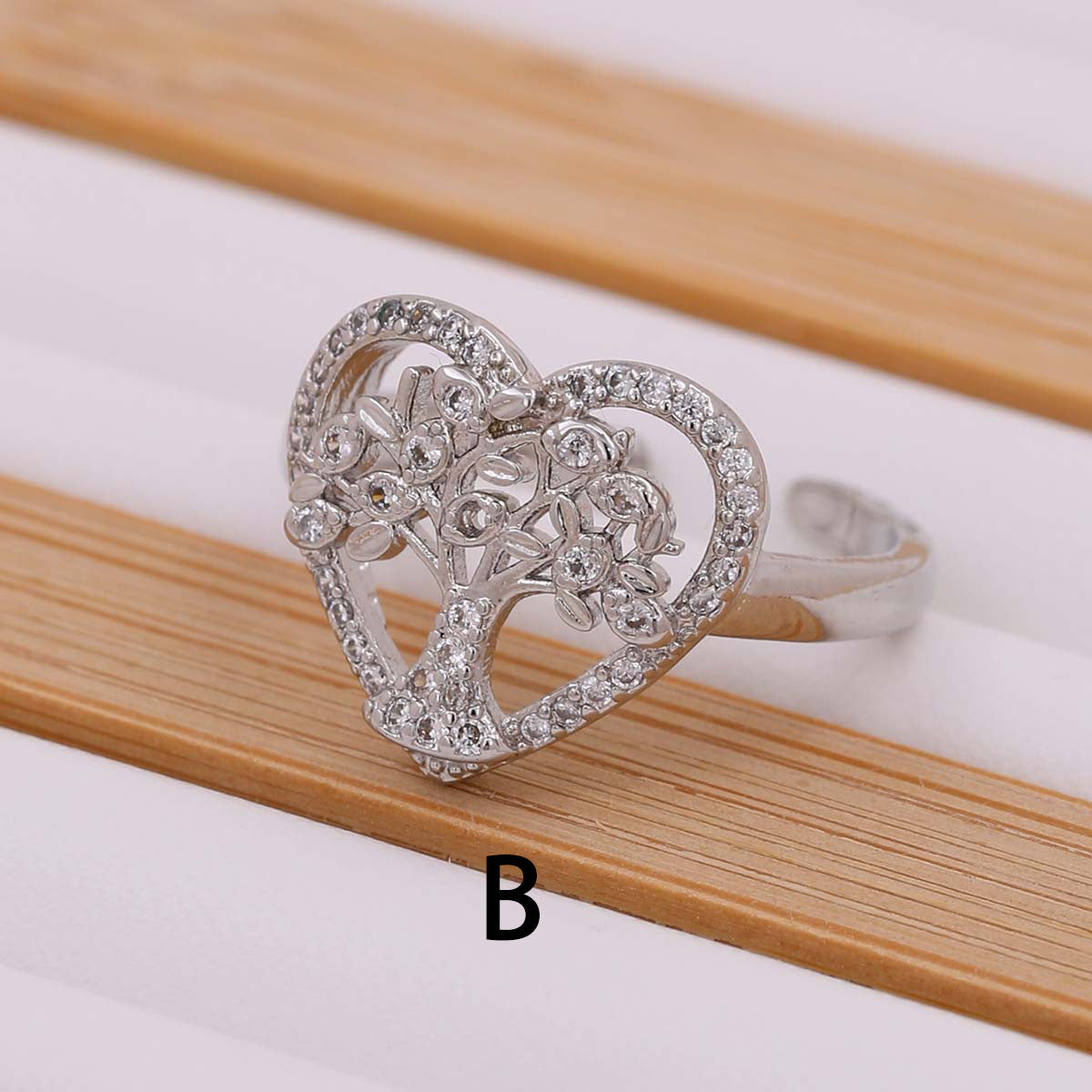 Tree Of Life Women's Ring Gold-plated Inlaid Zircon - 𝓢𝓱𝓸𝓹𝓵𝓮𝓬𝔂