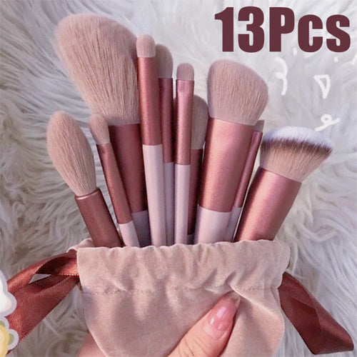 13Pcs Makeup Brush Set Make Up Concealer Brush Blush Powder Brush Eye Shadow Highlighter Foundation Brush Cosmetic Beauty Tools - 𝓢𝓱𝓸𝓹𝓵𝓮𝓬𝔂