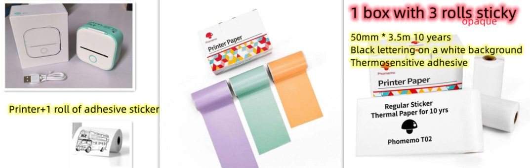 Portable Mini Thermal Label Printer Home Photo Printer Student Wrong Question Printer Bluetooth-compatible Mini Label Printer Price Tag - 𝓢𝓱𝓸𝓹𝓵𝓮𝓬𝔂