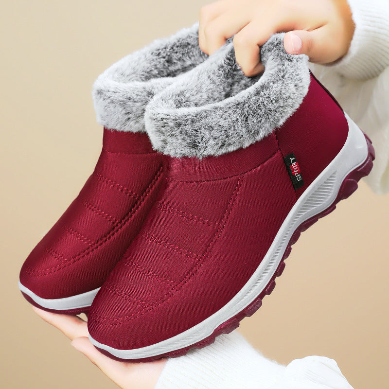 Women's Cotton-padded Shoes Fleece Lined Padded Warm Keeping Slip-on - 𝓢𝓱𝓸𝓹𝓵𝓮𝓬𝔂