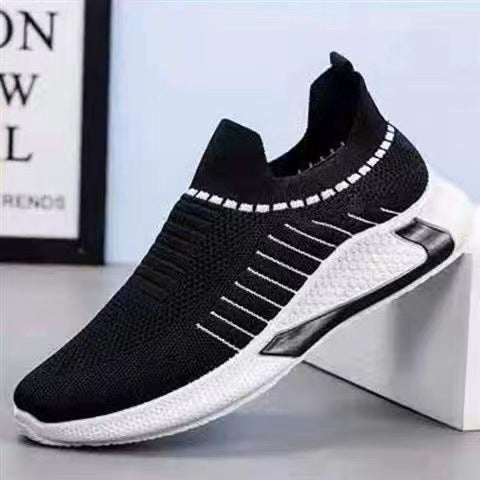 Fashion Mesh Sock Shoes With Striped Design Men Outdoor Breathable Slip-on Sneakers Csuale Lightweight Running Sports Shoes - 𝓢𝓱𝓸𝓹𝓵𝓮𝓬𝔂
