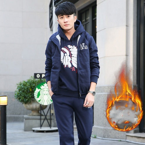 Men Plus Velvet Padded Clothes Suit - 𝓢𝓱𝓸𝓹𝓵𝓮𝓬𝔂