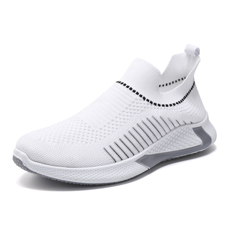Fashion Mesh Sock Shoes With Striped Design Men Outdoor Breathable Slip-on Sneakers Csuale Lightweight Running Sports Shoes - 𝓢𝓱𝓸𝓹𝓵𝓮𝓬𝔂