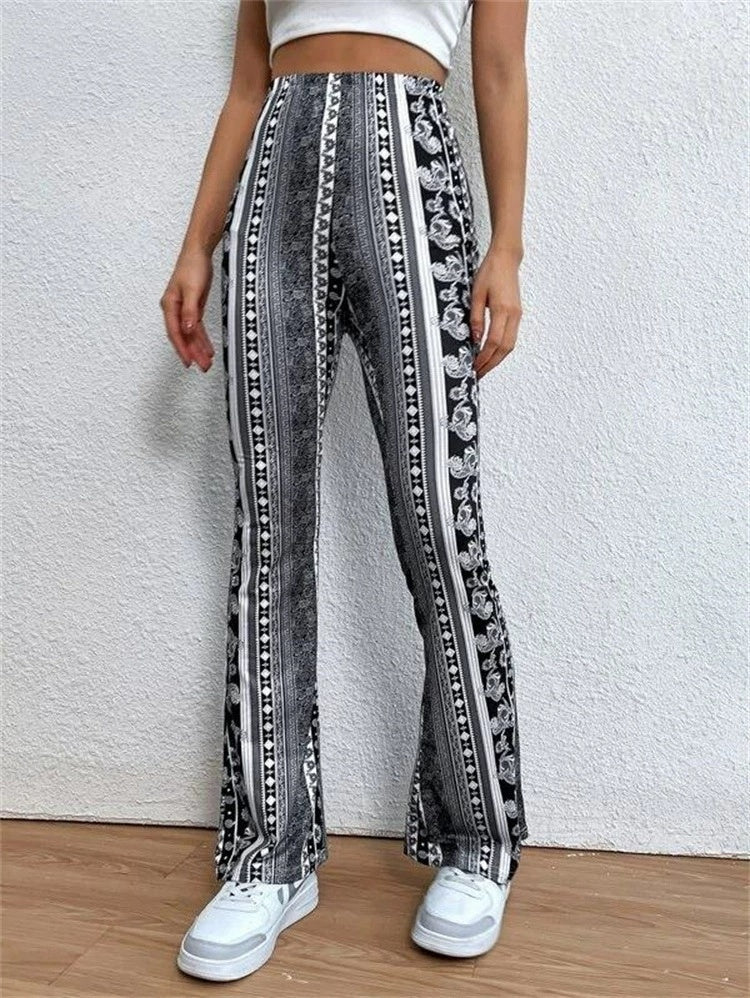High Elastic Tight Pants Slim Sexy Print Trousers Womens Clothing - 𝓢𝓱𝓸𝓹𝓵𝓮𝓬𝔂