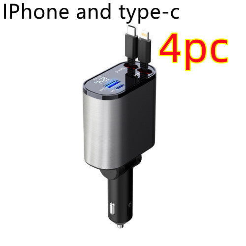 Metal Car Charger 100W Super Fast Charging Car Cigarette Lighter USB And TYPE-C Adapter - 𝓢𝓱𝓸𝓹𝓵𝓮𝓬𝔂