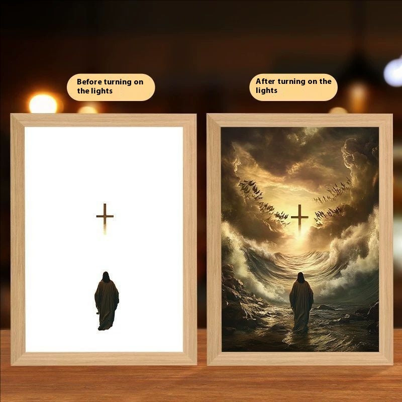 Cross Redemption Garden Sea Home Light Painting - 𝓢𝓱𝓸𝓹𝓵𝓮𝓬𝔂