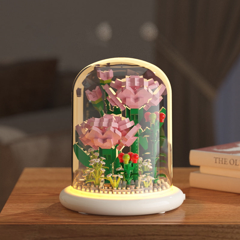 Building Block Flower Eternal Rose Small Particle Building Block Assembly Toy Gift Desktop Decoration - 𝓢𝓱𝓸𝓹𝓵𝓮𝓬𝔂