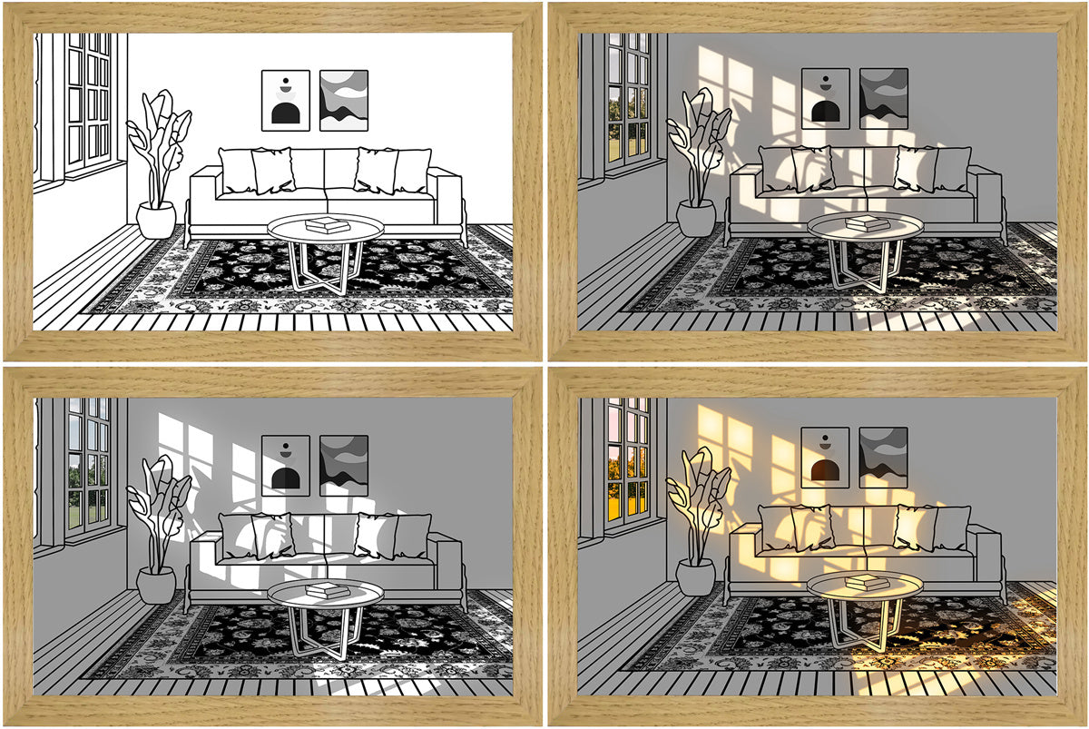 Illuminated Picture LED Decorative Light Painting Bedside Picture Style Creative Modern Simulate Sunshine Drawing Night Light Gift - 𝓢𝓱𝓸𝓹𝓵𝓮𝓬𝔂