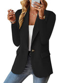 Polyester Autumn Long Sleeve Solid Color Cardigan Small Suit Jacket For Women - 𝓢𝓱𝓸𝓹𝓵𝓮𝓬𝔂