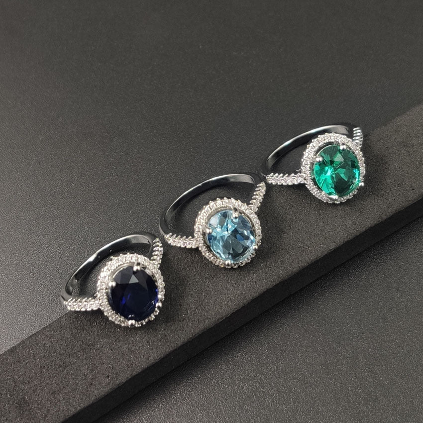 Luxury Zircon Round Ring Full Of Diamonds Ring Engagement Wedding First Ornament - 𝓢𝓱𝓸𝓹𝓵𝓮𝓬𝔂