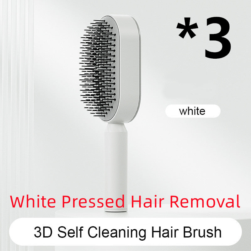 Self Cleaning Hair Brush For Women One-key Cleaning Hair Loss Airbag Massage Scalp Comb Anti-Static Hairbrush - 𝓢𝓱𝓸𝓹𝓵𝓮𝓬𝔂