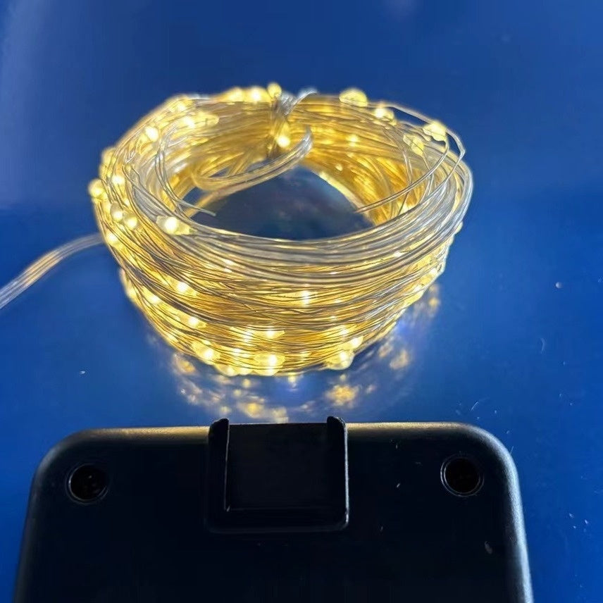 LED Solar Copper Wire Lamp Eight Function Light String