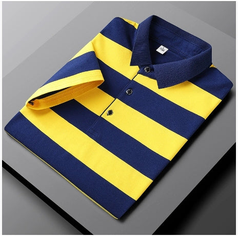 Casual Striped Half Sleeve T-shirt Men's Top - 𝓢𝓱𝓸𝓹𝓵𝓮𝓬𝔂