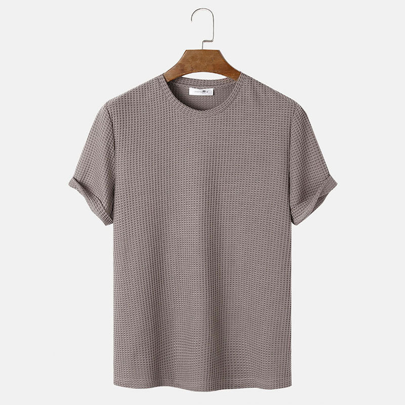 Men Summer Solid Color Round Neck Basic T-Shirts - 𝓢𝓱𝓸𝓹𝓵𝓮𝓬𝔂