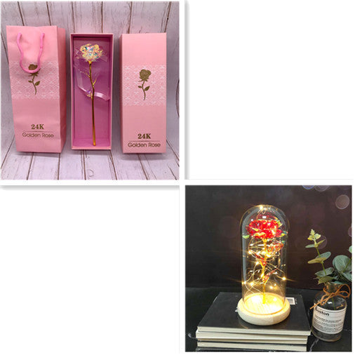24K Luminous Color Gold Rose Flower Set - 𝓢𝓱𝓸𝓹𝓵𝓮𝓬𝔂