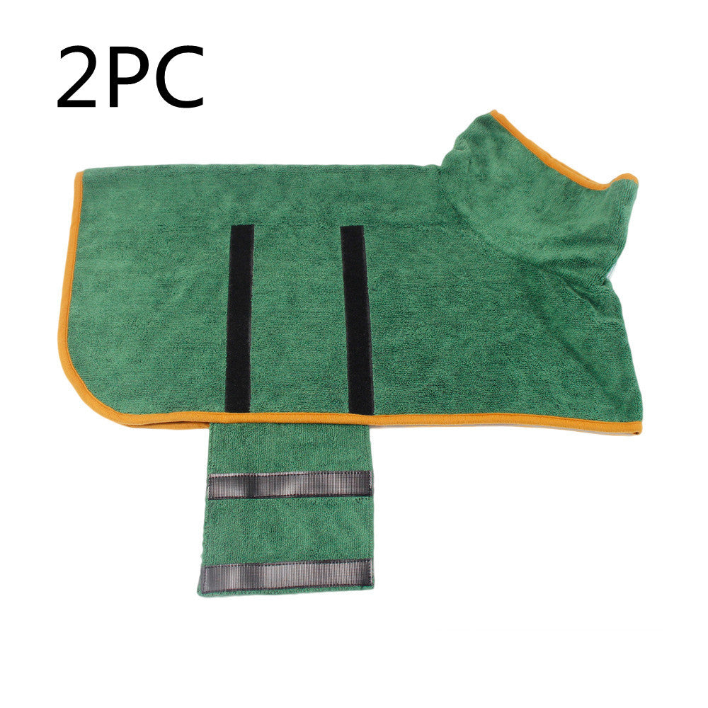 Absorbent Pet Bathrobe With Waist-wrapped Microfiber - 𝓢𝓱𝓸𝓹𝓵𝓮𝓬𝔂