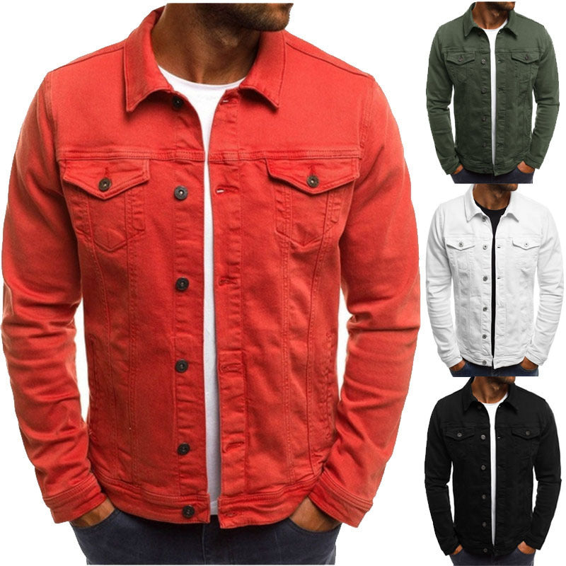 Casual Men Jacket Denim Button Shirt - 𝓢𝓱𝓸𝓹𝓵𝓮𝓬𝔂