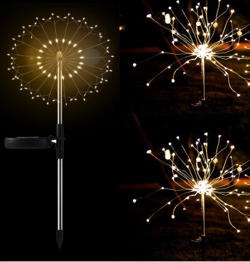 New Ground Plug Solar Fireworks Light LED Light String Copper Wire Outdoor Garden Decoration Star Lights Christmas Lights - 𝓢𝓱𝓸𝓹𝓵𝓮𝓬𝔂