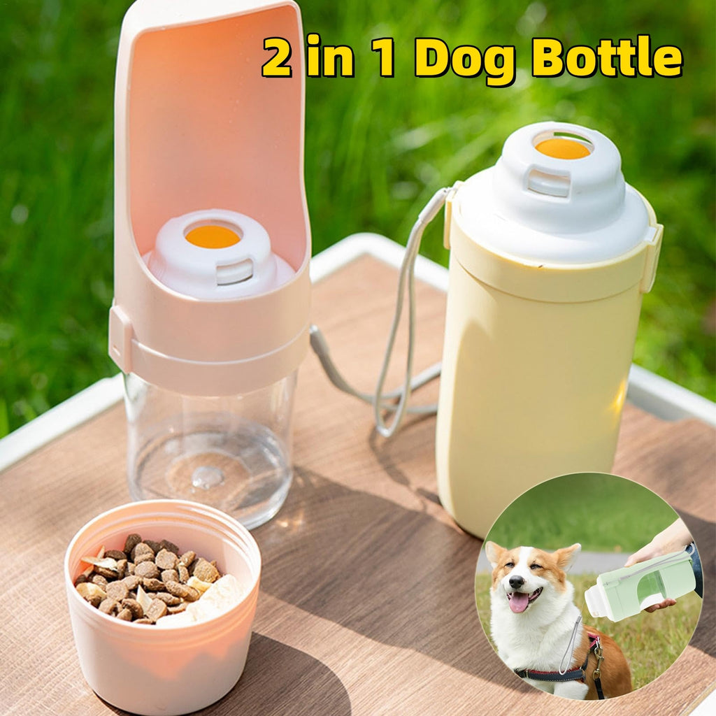 2 In 1 Travel Dog Water Bottle Pet Water Dispenser Feeder Drinking Feeder Dog Outing Water Feeder Pets Outdoor Portable Cup Pet Products - 𝓢𝓱𝓸𝓹𝓵𝓮𝓬𝔂