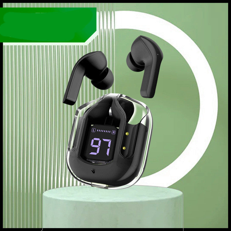 New Mini Transparent Wireless Bluetooth Headset Digital Display ENC Noise Reduction True Wireless Sports Music - 𝓢𝓱𝓸𝓹𝓵𝓮𝓬𝔂