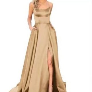 Solid Color Long Slimming And Shoulder Hollow Girlfriends Fashion Bridesmaid Party Dress - 𝓢𝓱𝓸𝓹𝓵𝓮𝓬𝔂