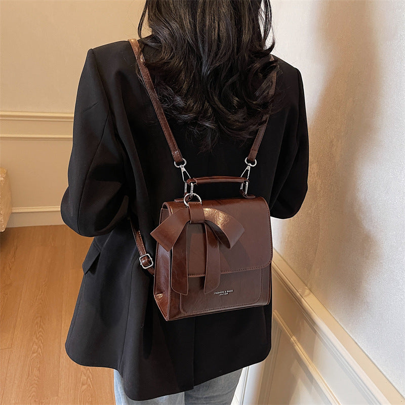 Bow Backpack Female Fashion Minority Design - 𝓢𝓱𝓸𝓹𝓵𝓮𝓬𝔂