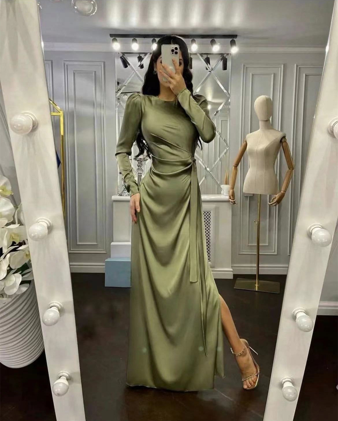 Beautiful Waist Fitting Irregular Dress - 𝓢𝓱𝓸𝓹𝓵𝓮𝓬𝔂
