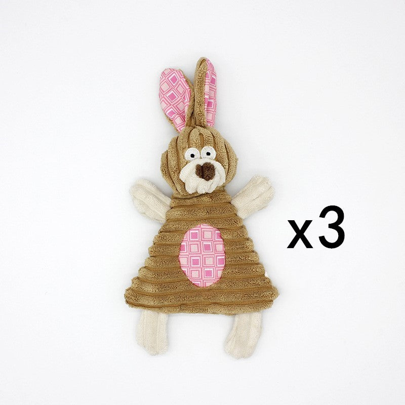 Pet Toy Donkey Shape Corduroy Chew Toy For Dogs Puppy Squeaker Squeaky Plush Bone Molar Dog Toy Pet Training Dog - 𝓢𝓱𝓸𝓹𝓵𝓮𝓬𝔂
