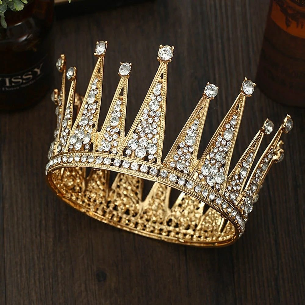 Fashion Bridal Hair Accessories Alloy Hollow Diamond Crown - 𝓢𝓱𝓸𝓹𝓵𝓮𝓬𝔂