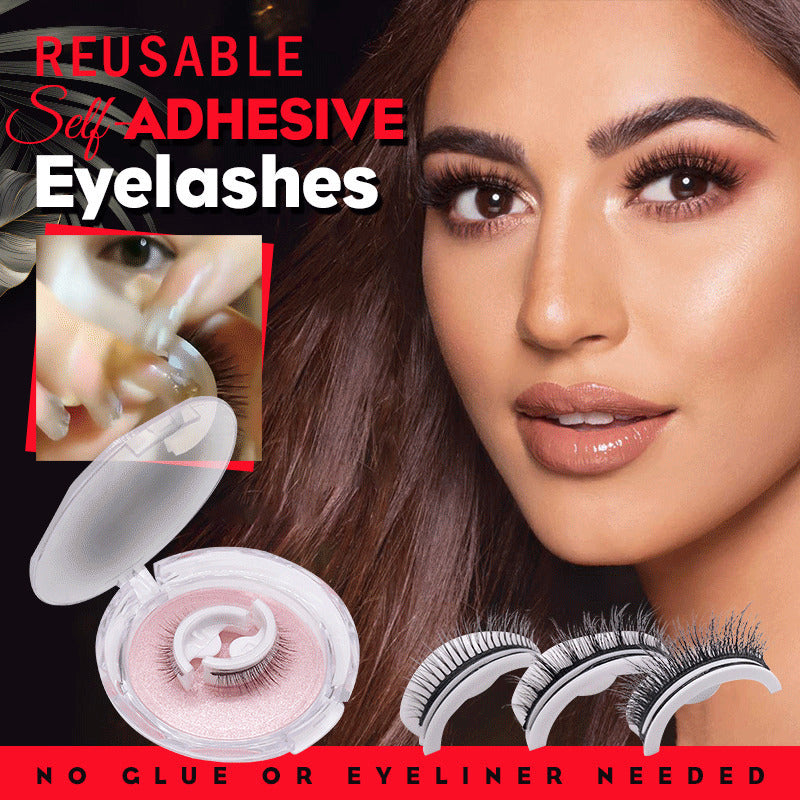 Reusable 3D Mink Lashes Natural False Eyelashes Self Adhesive Fake Glue Free Makeup Eyelash Extension Silk - 𝓢𝓱𝓸𝓹𝓵𝓮𝓬𝔂