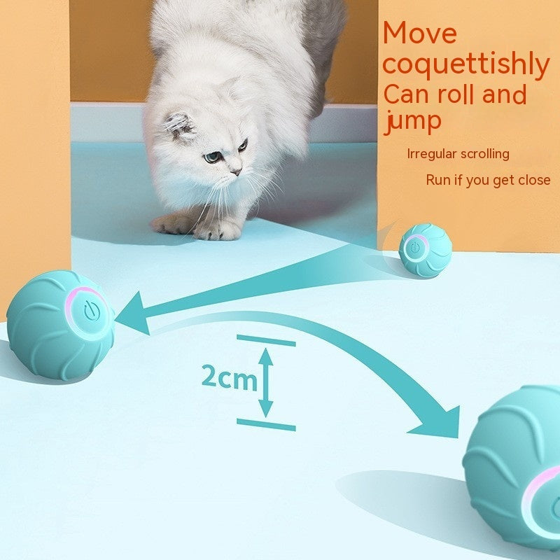 Smart Cat Toys Rolling Ball Pet Cat Owner Interactive Pets Toys Automatic Bouncing Ball USB Self Hi Teasing Kittens Jumping Ball - 𝓢𝓱𝓸𝓹𝓵𝓮𝓬𝔂