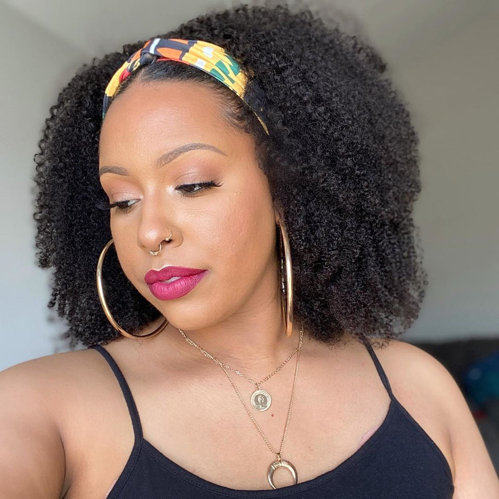 Black Hand Curl Small Curly Tube Binding Twist Fluffy Afro Wig - 𝓢𝓱𝓸𝓹𝓵𝓮𝓬𝔂