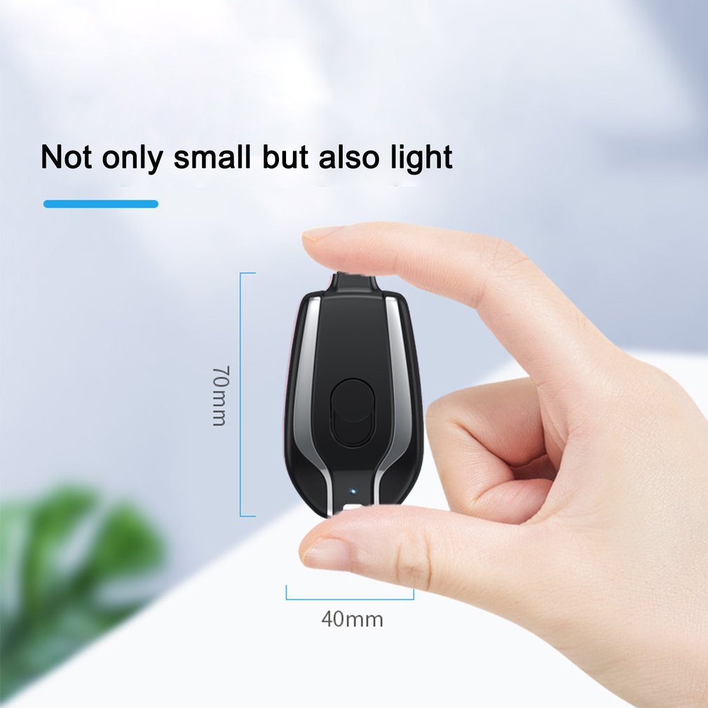 1500mAh Mini Power Emergency Pod Keychain Charger With Type-C Ultra-Compact Mini Battery Pack Fast Charging Backup Power Bank - 𝓢𝓱𝓸𝓹𝓵𝓮𝓬𝔂