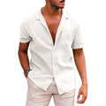 Men's Tops Casual Button Down Shirt Short Sleeve Beach Shirt Summer Mens Clothing - 𝓢𝓱𝓸𝓹𝓵𝓮𝓬𝔂