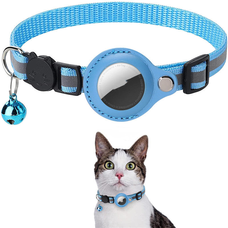 Reflective Collar Waterproof Holder Case For Airtag Air Tag Airtags Protective Cover Cat Dog Kitten Puppy Nylon Collar - 𝓢𝓱𝓸𝓹𝓵𝓮𝓬𝔂