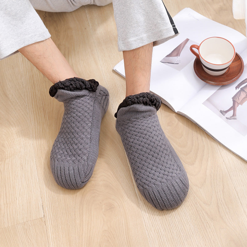 Winter Woolen Socks Women Thicken Warm Home Bedroom Socks Slippers Men Non-slip Foot Warmer Snow Socks Calcetines Mujer - 𝓢𝓱𝓸𝓹𝓵𝓮𝓬𝔂
