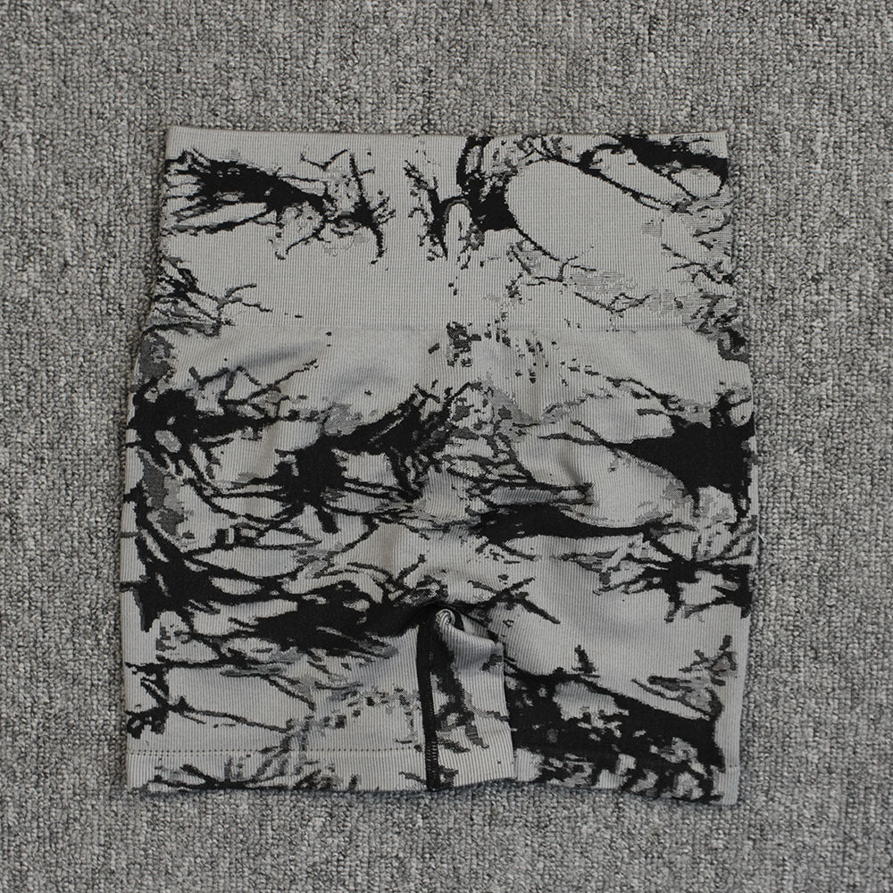 Tie-dye Printed Yoga Pants Summer Quick-drying Fitness Shorts Sexy High-waisted Hip-lifting Leggings Women Pants - 𝓢𝓱𝓸𝓹𝓵𝓮𝓬𝔂