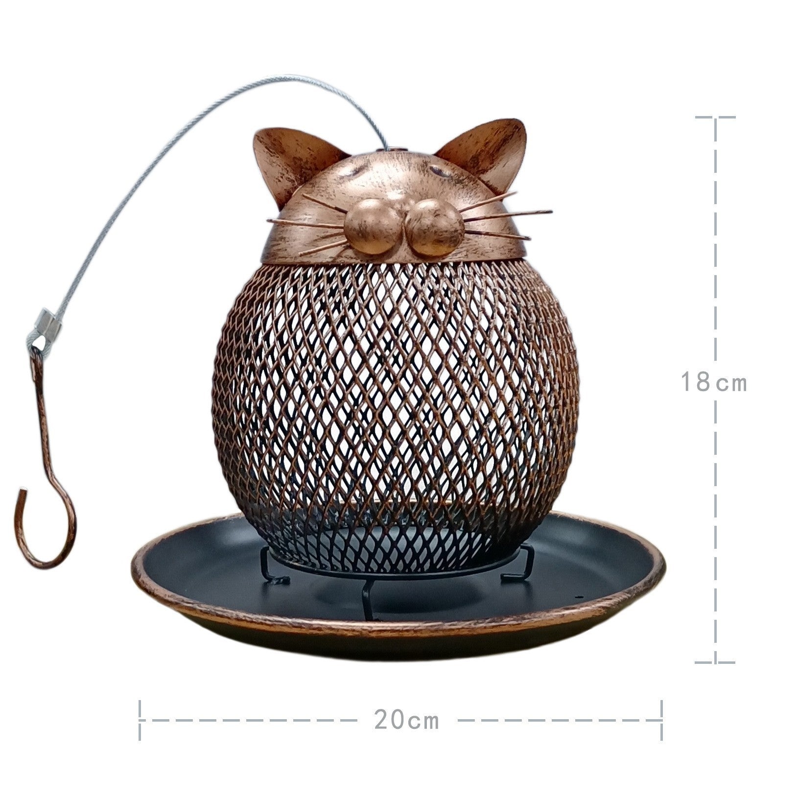 Cat Shaped Bird Feeder Cat Shaped Vintage Handmade Outdoor Decor Villa Garden Decoration Hanging Bird Outdoor Feeder - 𝓢𝓱𝓸𝓹𝓵𝓮𝓬𝔂