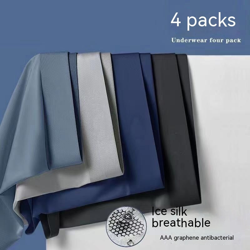 Men's 4-pack Boxer Ice Silk Underwear - 𝓢𝓱𝓸𝓹𝓵𝓮𝓬𝔂