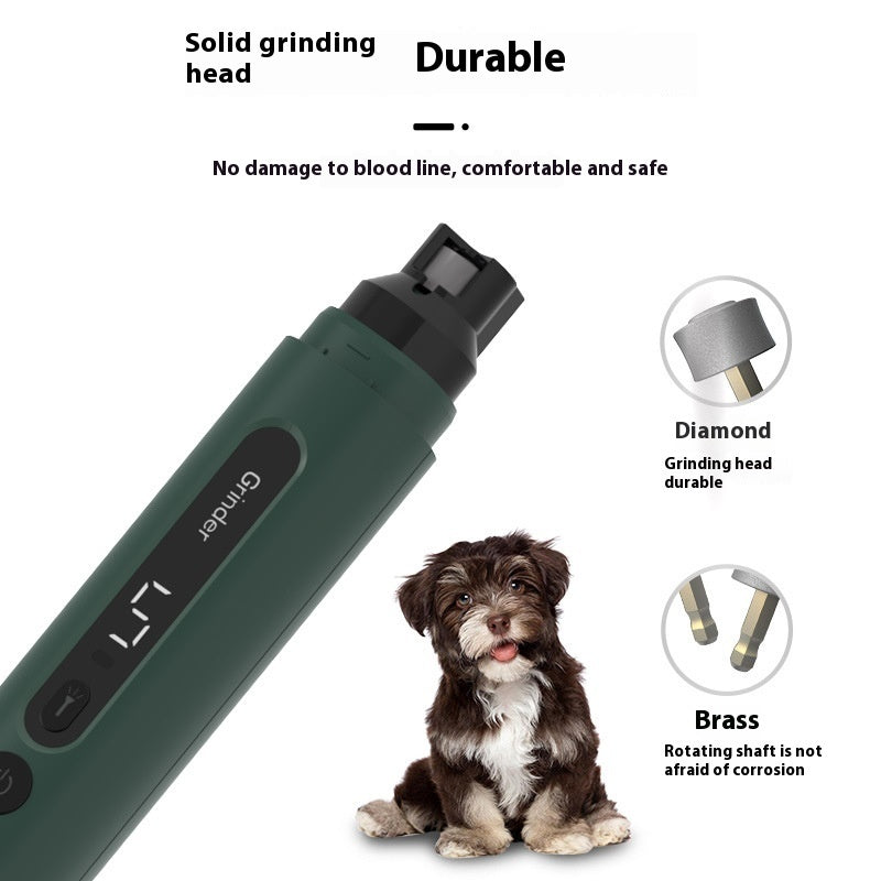 Dog Nail Grinder Electric Pet Nail Trimmers Rechargeable Cat Nail Grinders Super Quiet With 5-Speed Setting For Small Medium Large Dogs Cats Claw Care Pet Products - 𝓢𝓱𝓸𝓹𝓵𝓮𝓬𝔂