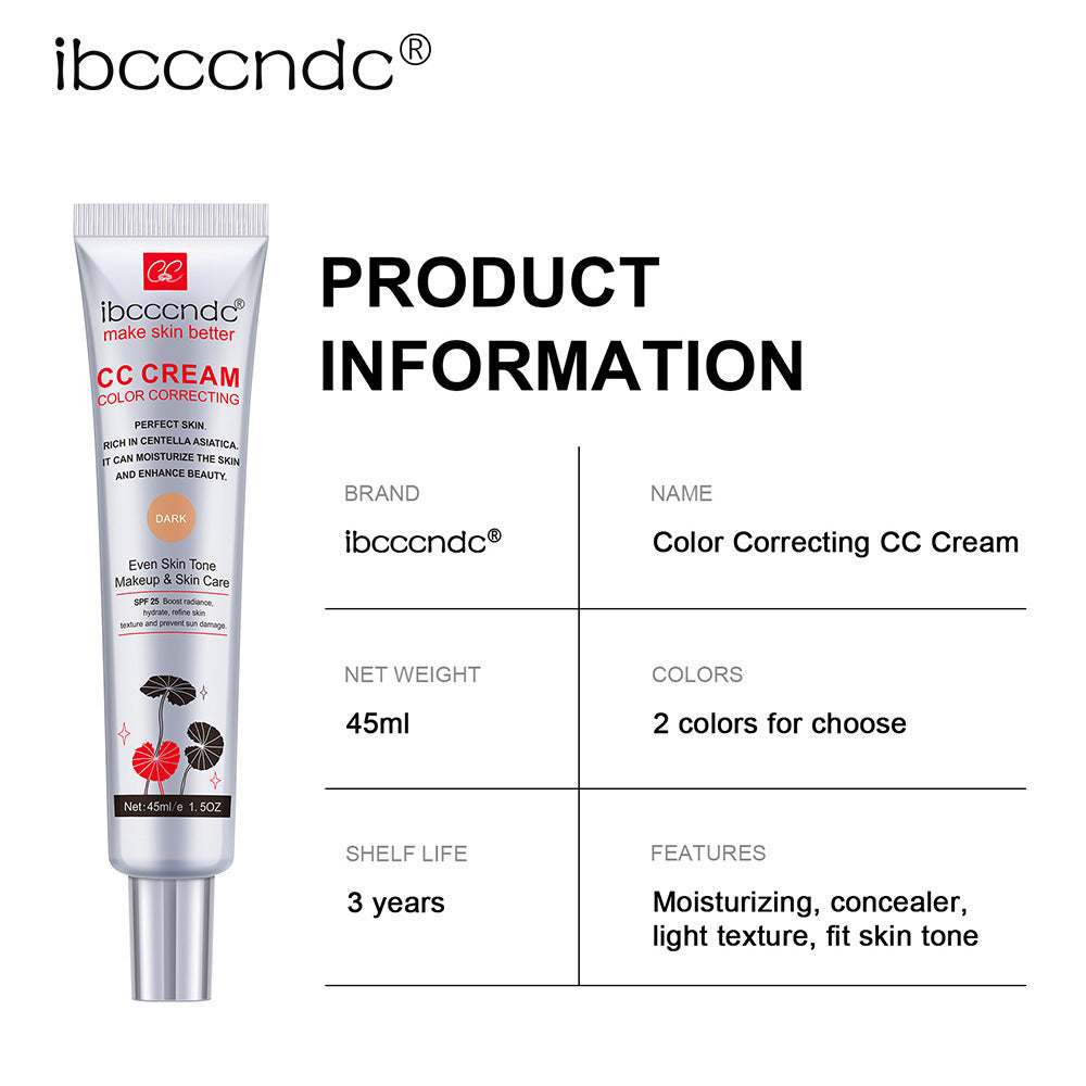 Moisturizing Correcting CC Cream Waterproof Anti-sweat Makeup Before Concealer Lasting Women Makeup Protect Skin Erborian Make - 𝓢𝓱𝓸𝓹𝓵𝓮𝓬𝔂