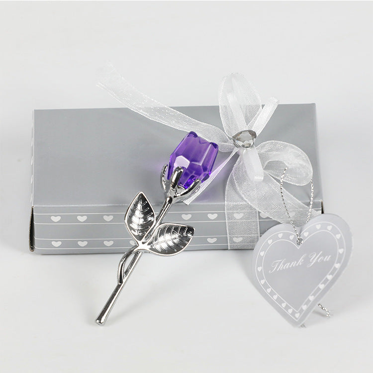 Crystal Metal Rose Valentine's Day Small Gift Wedding - 𝓢𝓱𝓸𝓹𝓵𝓮𝓬𝔂