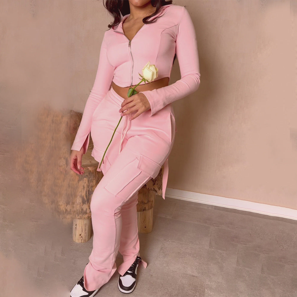 Cargo Pants With Pockets High Waist Drawstring Wide Leg Straight Trousers For Women Overalls - 𝓢𝓱𝓸𝓹𝓵𝓮𝓬𝔂