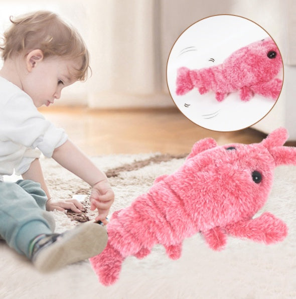Pet Toys Electric Jumping Shrimp USB Charging Simulation Lobster Funny Cat Plush Pets Toy - 𝓢𝓱𝓸𝓹𝓵𝓮𝓬𝔂