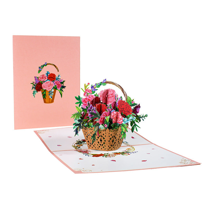 3D PopUp Flower Bouquet Cards Gifts Anniversary PopUp Mom Floral Bouquet Wife Invitation Card Greeting Cards Mothers Day Cards Postcard - 𝓢𝓱𝓸𝓹𝓵𝓮𝓬𝔂